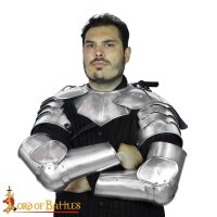 Late Medieval Arm Armor Set with Pauldrons and Arm harness 16 gauge