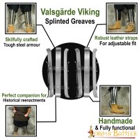 Valsgärde Viking Splinted Greaves 16 gauge