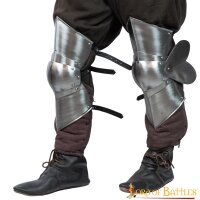 Late Medieval Mercenary Poleyns Functional Steel Knee Armor 16 gauge