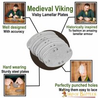 Medieval Viking Visby Lamellar Steel Plates for Plate Armor