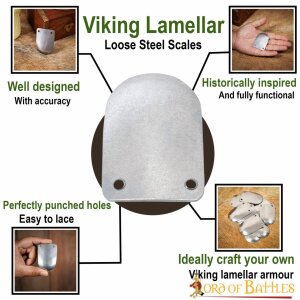 Birka Lamellar Loose Steel Plates for Viking Scale Plate Armor