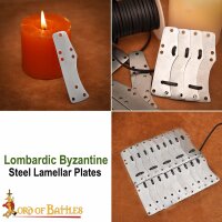 Lombardic Byzantine Steel Lamellar Plates 100pcs - Armor Craft