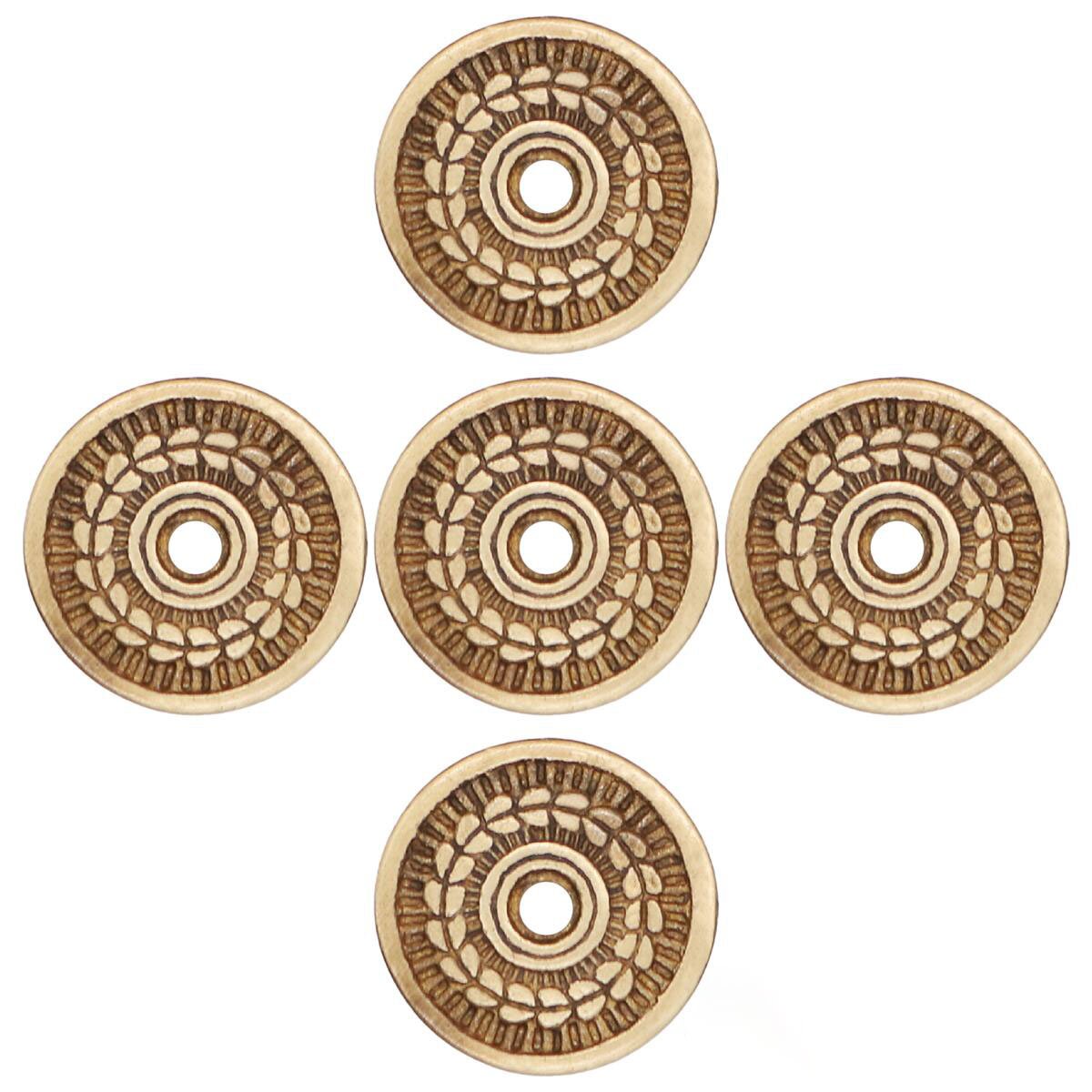 Pure Solid Brass Wreaths Set of 5 Adornments Leather and...