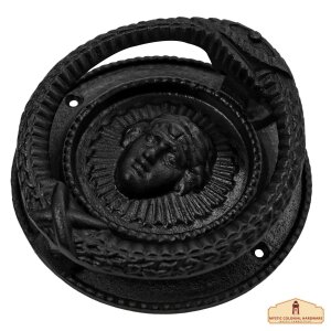 Black Vintage Medusa Head Circle Solid Decorative Front Door Artisan Made Antique Knocker