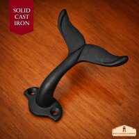 Rustic Cast Iron Wall Hooks, Heavy Duty Retro Utility Hooks for Hanging Coat, Bag, Towel, Robe, Hat and More, Finish : Oil Blackened