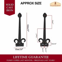 Heavy Duty Strap Hinge for Gates and Doors Decorative Large 17"
