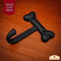 Rustic Cast Iron Wall Hooks, Heavy Duty Retro Utility Hooks for Hanging Coat, Bag, Towel, Robe, Hat and More, Pack of 2, Black