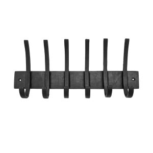 Rustic cast iron wall hooks, 6 hooks