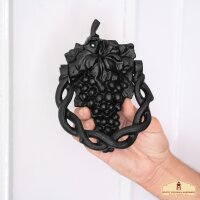 Black Cast Iron Grape Vine Door Knocker - Antique Vintage Period Door Knocker