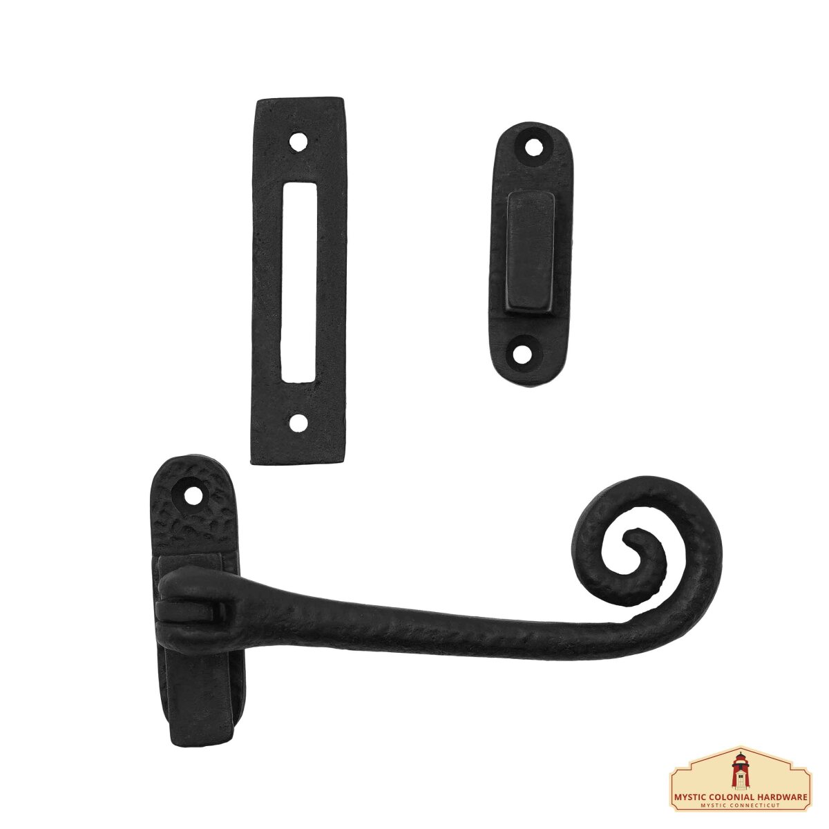 Black Cast Iron Elegant Curly Reversible Casement Window...