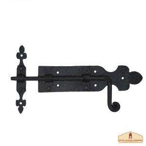 Iron Gate Latch Black Flip Latches, Heavy Duty Cast Iron Drop Latch, for Old Farm Barn Shed Cabinet Shutter Antique Privacy Door Hardware Replacement