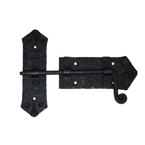 Iron Gate Latch Black Flip Latches, Heavy Duty Cast Iron Drop Latch, for Old Farm Barn Shed Cabinet Shutter Antique Privacy Door Hardware Replacement