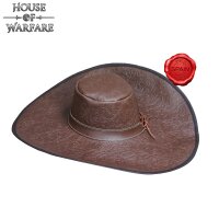 "Alatriste" Genuine Leather Hat Embossed Black