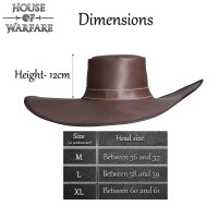 "Alatriste" Genuine Leather Hat Brown