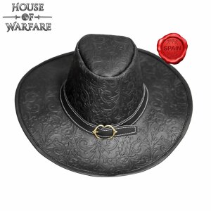 "Van Helsing" Handcrafted Genuine Leather Hat Black