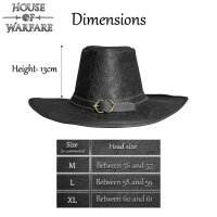 "Van Helsing" Handcrafted Genuine Leather Hat Black