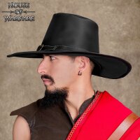 "Van Helsing" Handcrafted Genuine Leather Hat Embossed Brown