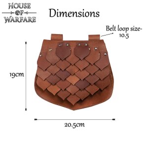 Handcrafted Genuine Leather Pangolin Scale Belt Bag
