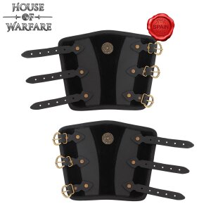 Medieval Fantasy Handcrafted Genuine Leather Bracers
