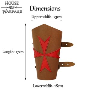 The Templar Knight Fantasy Leather Bracers