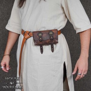 Adventurer of the North Leather Belt Bag in Black and Brown