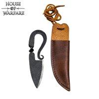 Hand Forged Medieval Knife with Genuine Leather Sheath