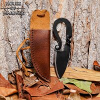 Hand Forged Medieval Knife with Genuine Leather Sheath