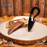 Hand Forged Medieval Knife with Genuine Leather Sheath
