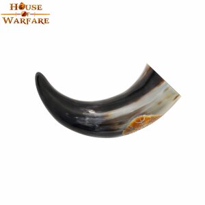 The Helm of Awe Genuine Drinking Horn