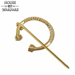 Medieval Pure Brass Small Pennanular Fibula / Cloak Pin