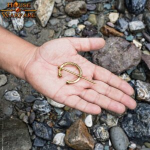 Medieval Pure Brass Small Pennanular Fibula / Cloak Pin