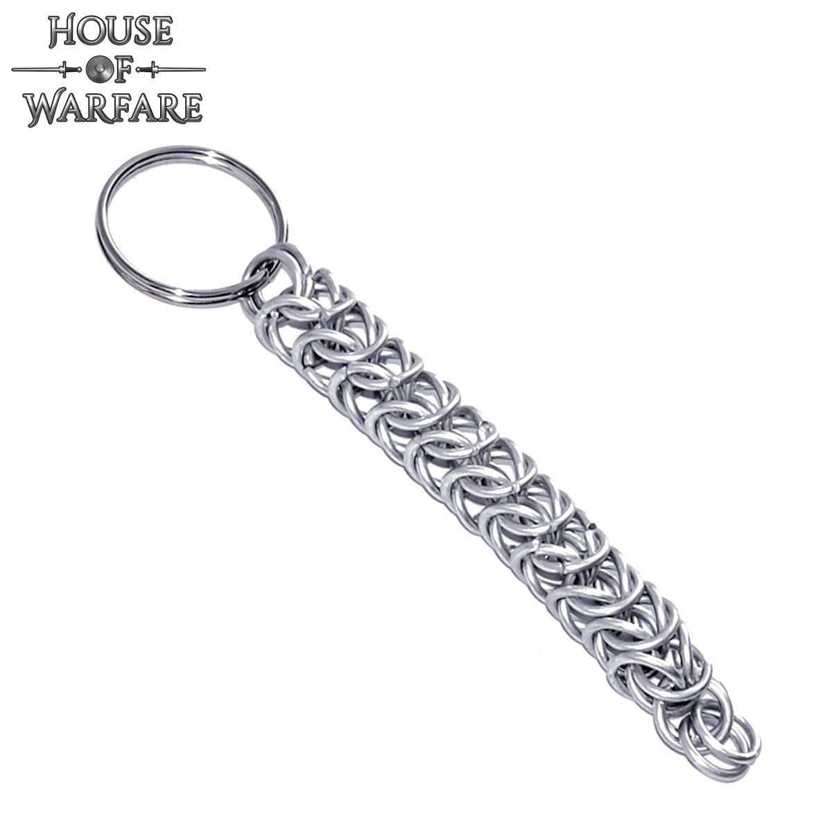 Rustic Chainmail Keychain with Persian Weave Mild Steel...