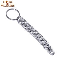 Rustic Chainmail Keychain with Persian Weave Mild Steel Butted, 10mm 16gauge
