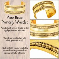 Pure Brass Princely Wristlet Unisex