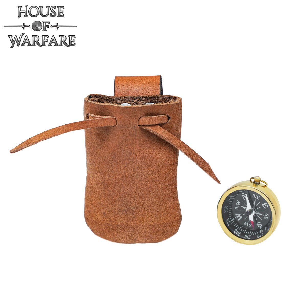 Boussole de pirate avec étui de ceinture en cuir