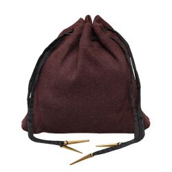 Medieval Merchant Woolen Drawstring Pouch
