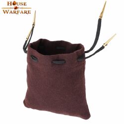 Medieval Merchant Woolen Drawstring Pouch