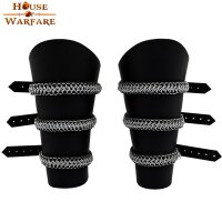 Ranger Leather Bracers With Chainmail Rows