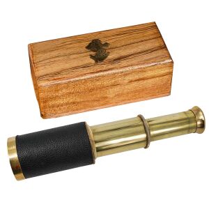 Mini Pirate Spyglass Telescope Brass Colapsable Hand...