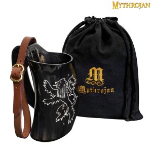 Viking Drinking Tankard With Medieval Buckle Leather...