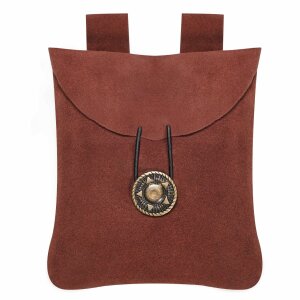 Suede Belt Bag,  Suede Leather, Maroon, 5.5"—5.1"