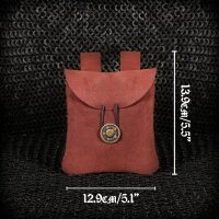 Suede Belt Bag,  Suede Leather, Maroon, 5.5"—5.1"