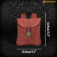 Suede Belt Bag,  Suede Leather, Maroon, 5.5"—5.1"