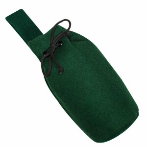 Woolen Drawstring Belt Pouch: Medieval Viking Bag Sca Larp Gn Coin Purse, Genuine Wool, Green