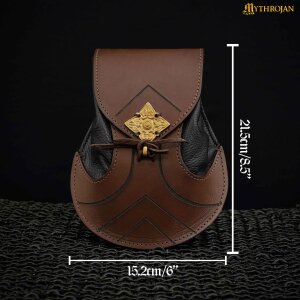 Elven Leather Bag: Ideal For Larp, Cosplay, Elvish Costume & Dark Elf Outfit, 8.2"X6.1"