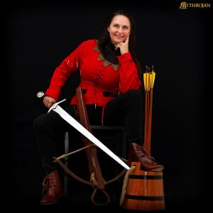 Late Middle Ages doublet canvas doublet with studs red unisex