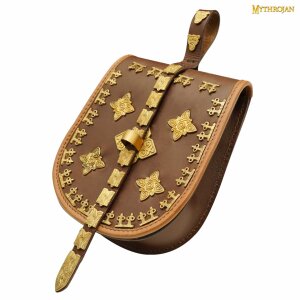 Birka Viking Leather Bag Tarsoly Based On Historical Original From R¶Sta & Birka Ideal For Viking Reenactments, Larp And Movie Prop