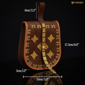 Birka Viking Leather Bag Tarsoly Based On Historical Original From R¶Sta & Birka Ideal For Viking Reenactments, Larp And Movie Prop