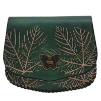 "Forest Grace" Elven Leather Pouch: Ideal For Larp, Cosplay, Elvish Costume & Healer Or Ranger Outfit, 7.4"X8.8"X2.9"