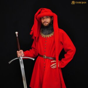 Late Medieval Wool Chaperon "The Knight" : 15Th Century Chaperone For Reenactment, Larp, Sca And Movie Prop